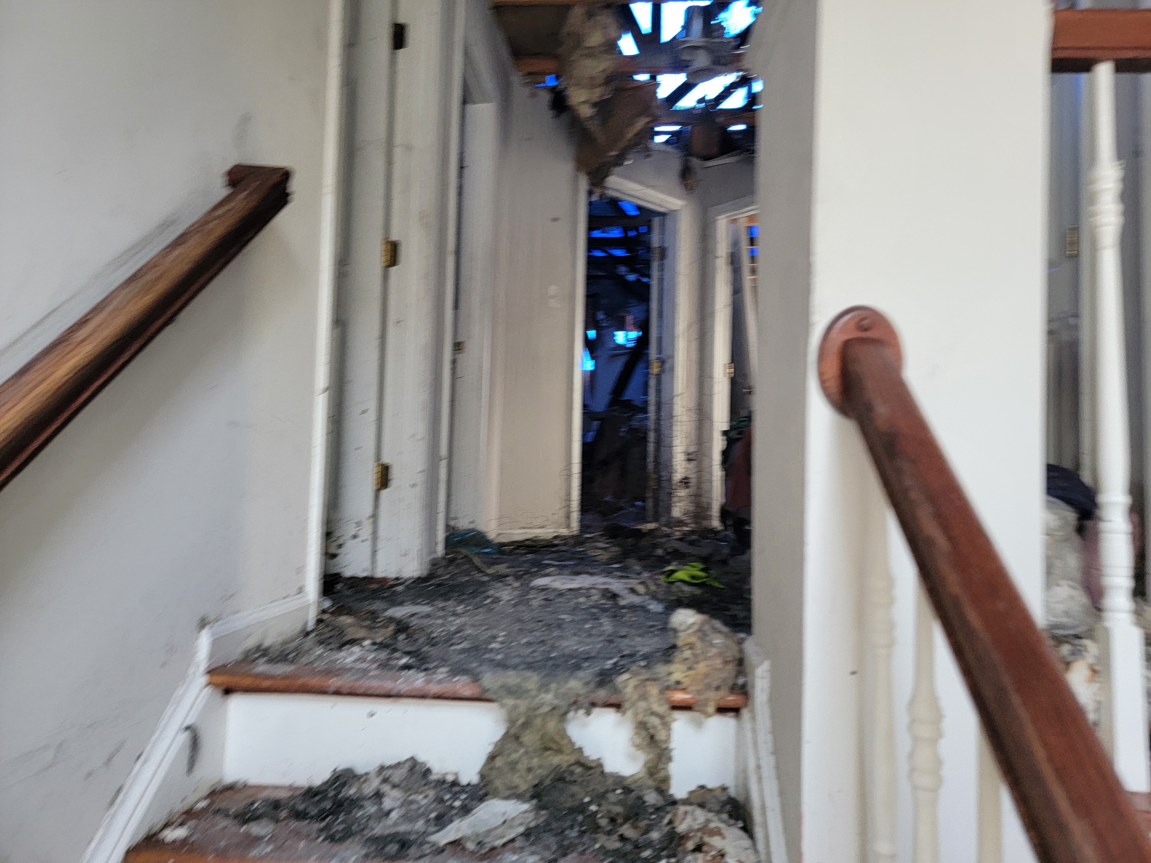 Before photo from a Fort Washington, Maryland soot mitigation project
