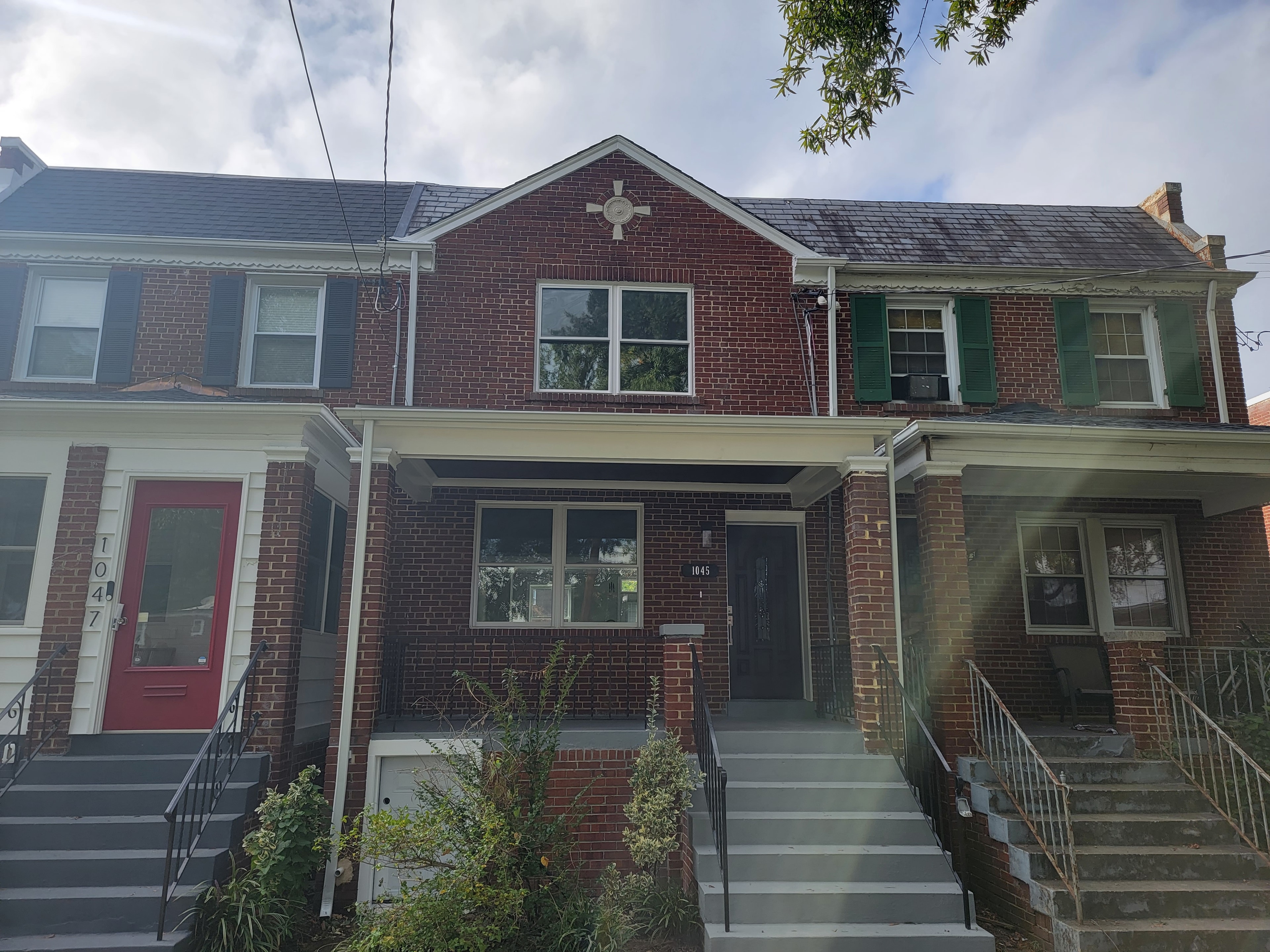 After photo showing designer finishes in the reconstructed Northeast Washington, DC home